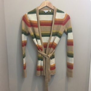 Vince striped cashmere cardigan